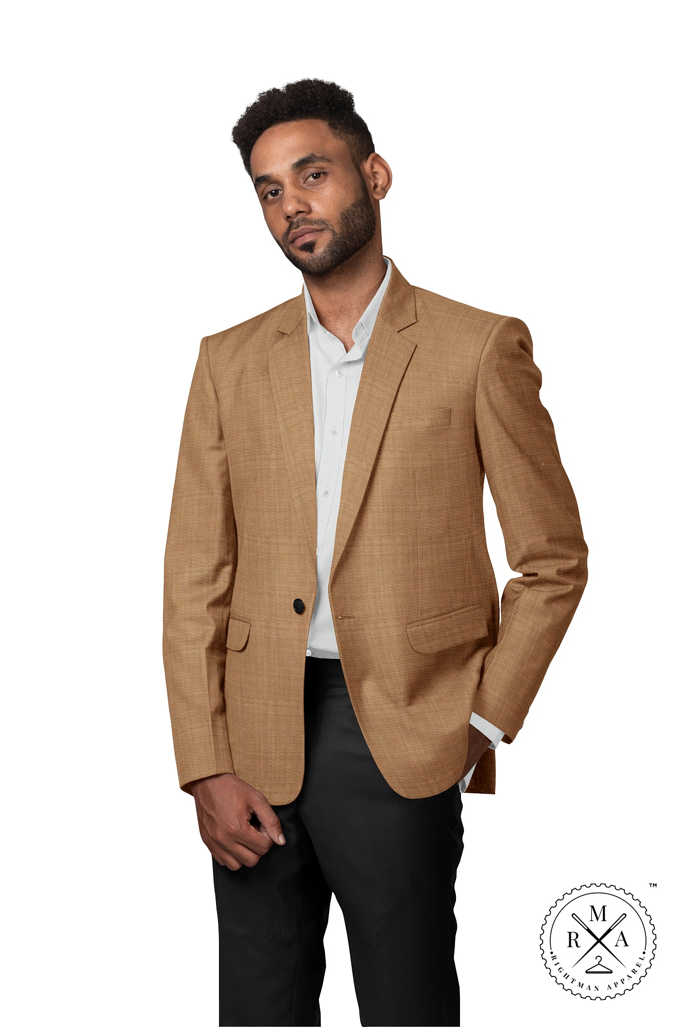 Brown Blazer With Texture SU49